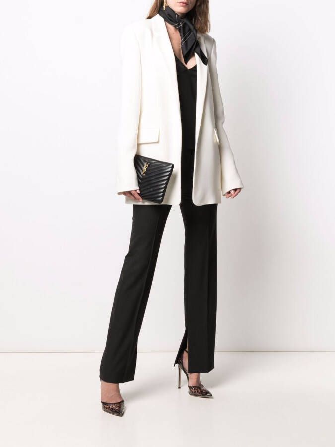 Saint Laurent Gebreide top Zwart