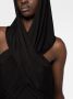 Saint Laurent Gedrapeerde jurk Zwart - Thumbnail 5