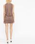 Saint Laurent Gedrapeerde mini-jurk Beige - Thumbnail 3