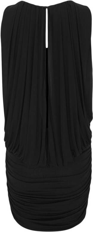 Saint Laurent Gedrapeerde mini-jurk Zwart