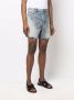 Saint Laurent Gerafelde shorts Blauw - Thumbnail 3