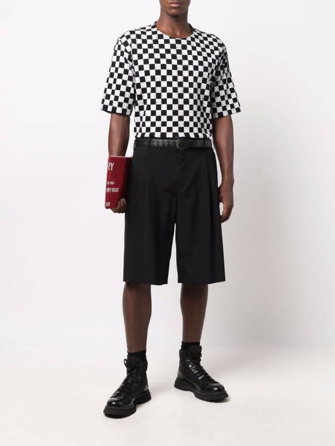 Saint Laurent Geruit T-shirt Zwart