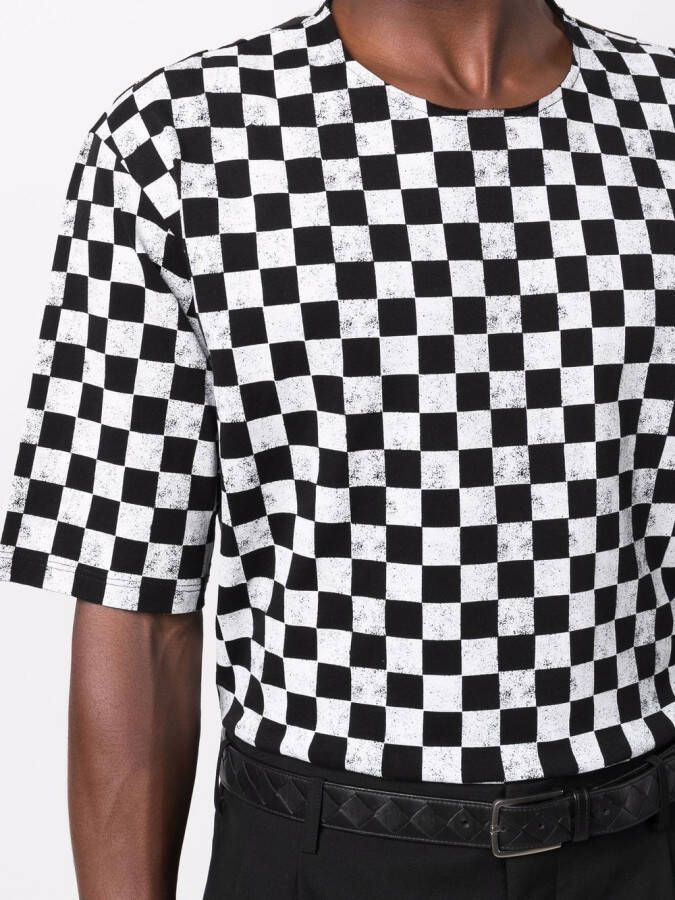 Saint Laurent Geruit T-shirt Zwart