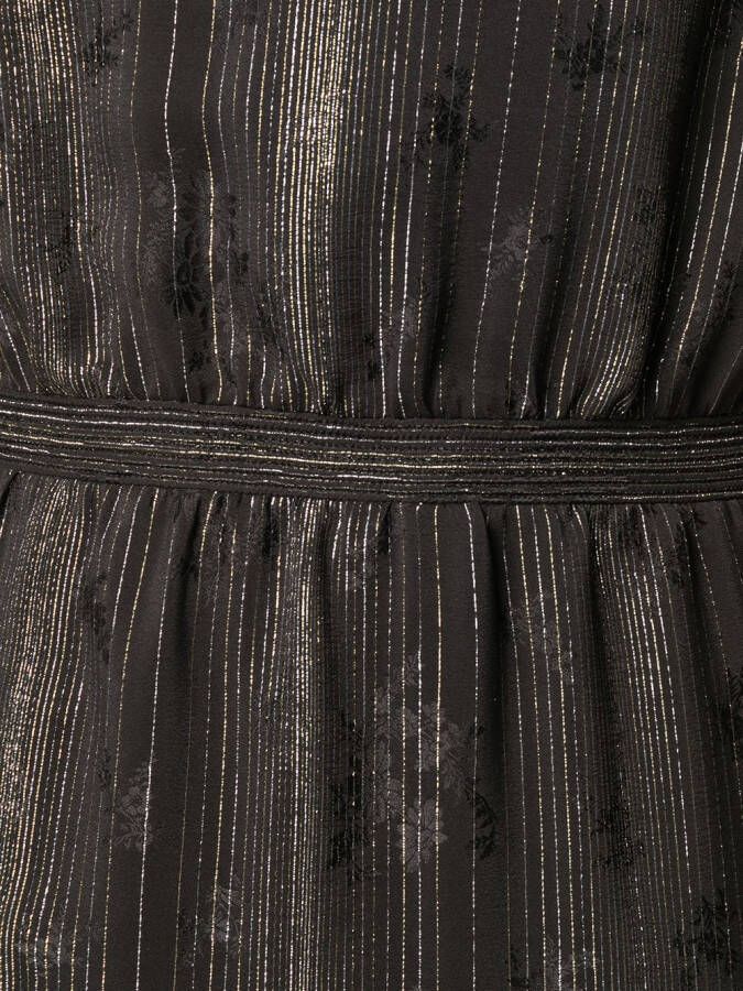 Saint Laurent Gestreepte mini-jurk Zwart
