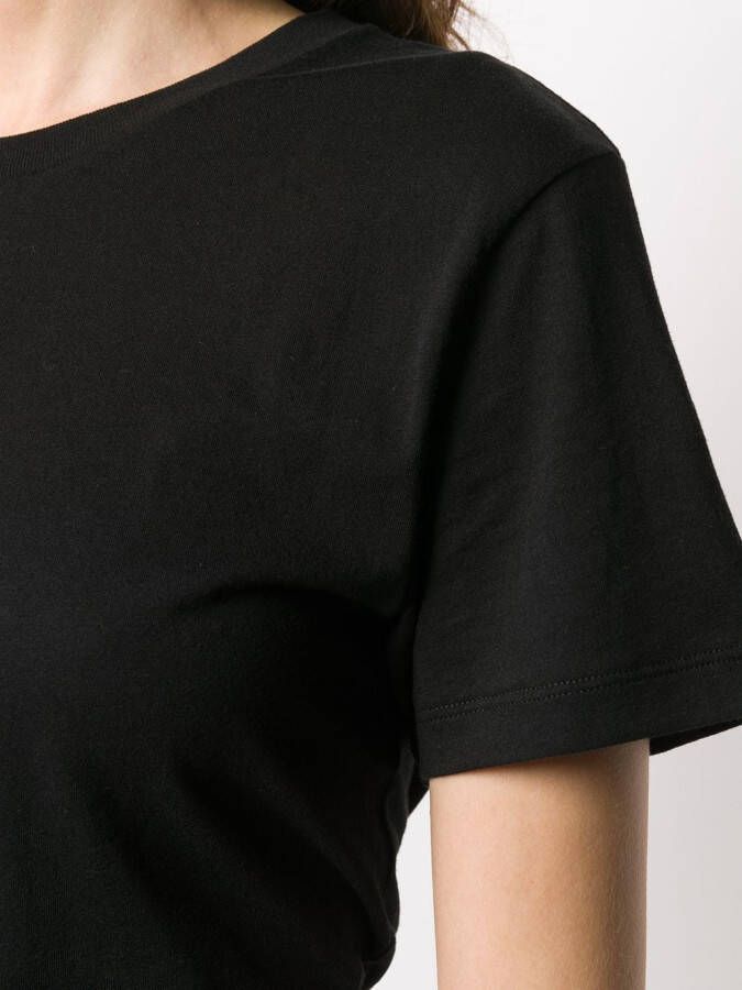 Saint Laurent Getailleerd T-shirt Zwart