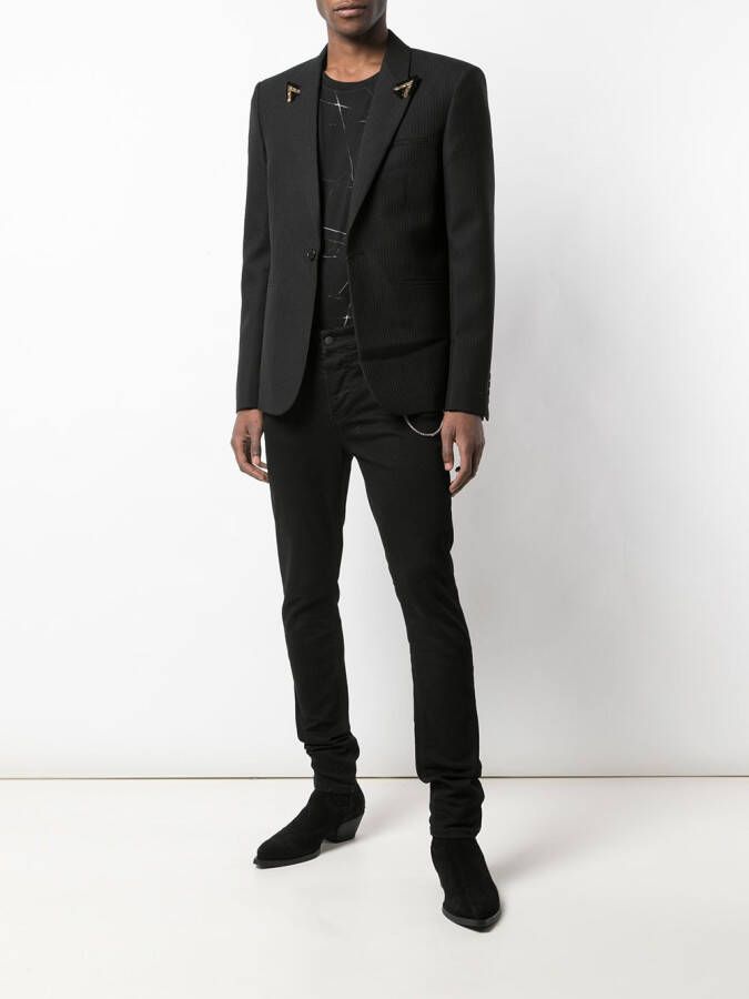 Saint Laurent Getailleerde blazer Zwart