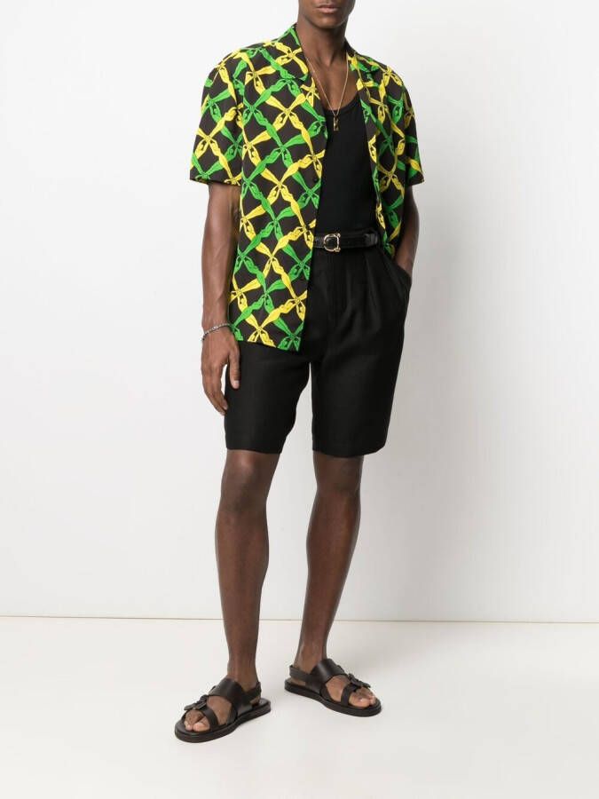Saint Laurent Getailleerde shorts Zwart