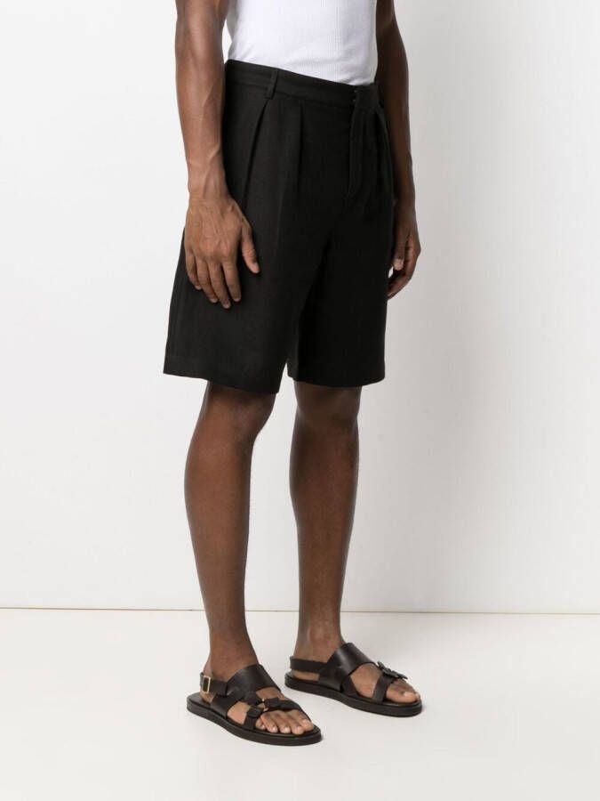 Saint Laurent Getailleerde shorts Zwart