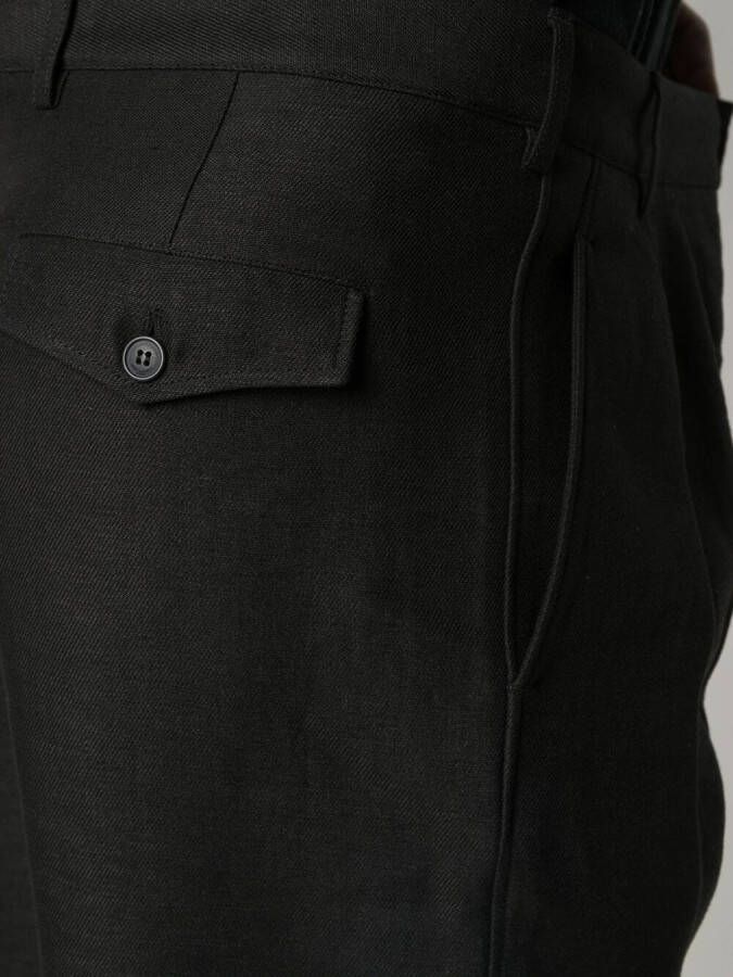 Saint Laurent Getailleerde shorts Zwart