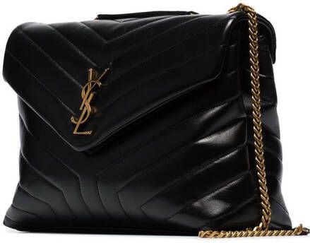 Saint Laurent Loulou gewatteerde schoudertas Zwart