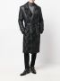 Saint Laurent Gewatteerde wikkeljas Zwart - Thumbnail 2