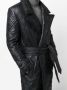 Saint Laurent Gewatteerde wikkeljas Zwart - Thumbnail 5
