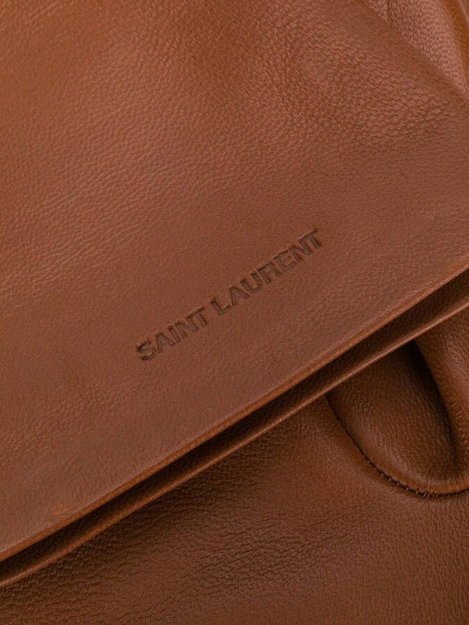 Saint Laurent Handschoenen van lamsleer Bruin