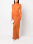 Saint Laurent Maxi-jurk Oranje - Thumbnail 2