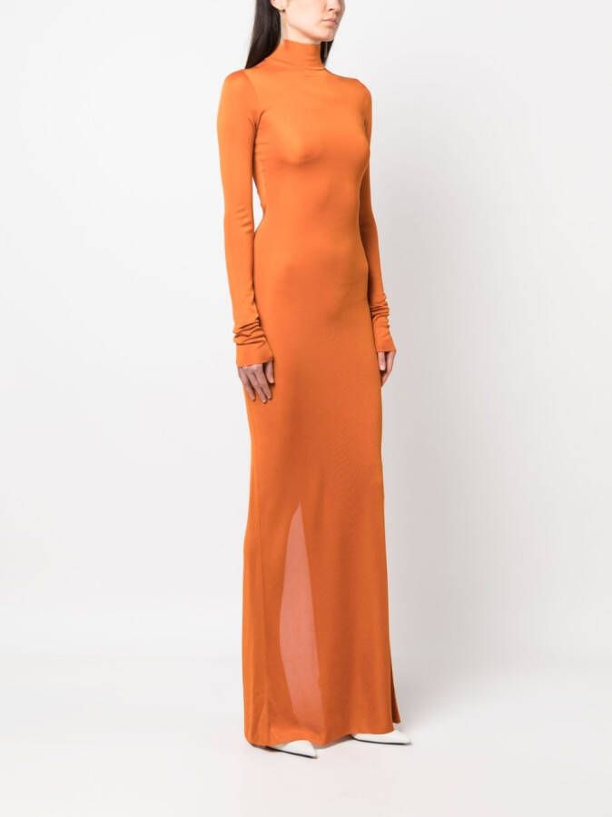 Saint Laurent Maxi-jurk Oranje