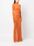 Saint Laurent Maxi-jurk Oranje - Thumbnail 3