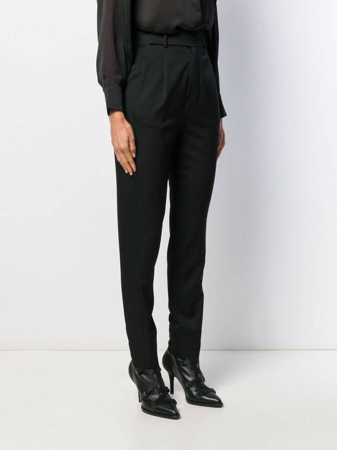 Saint Laurent High waist broek Zwart