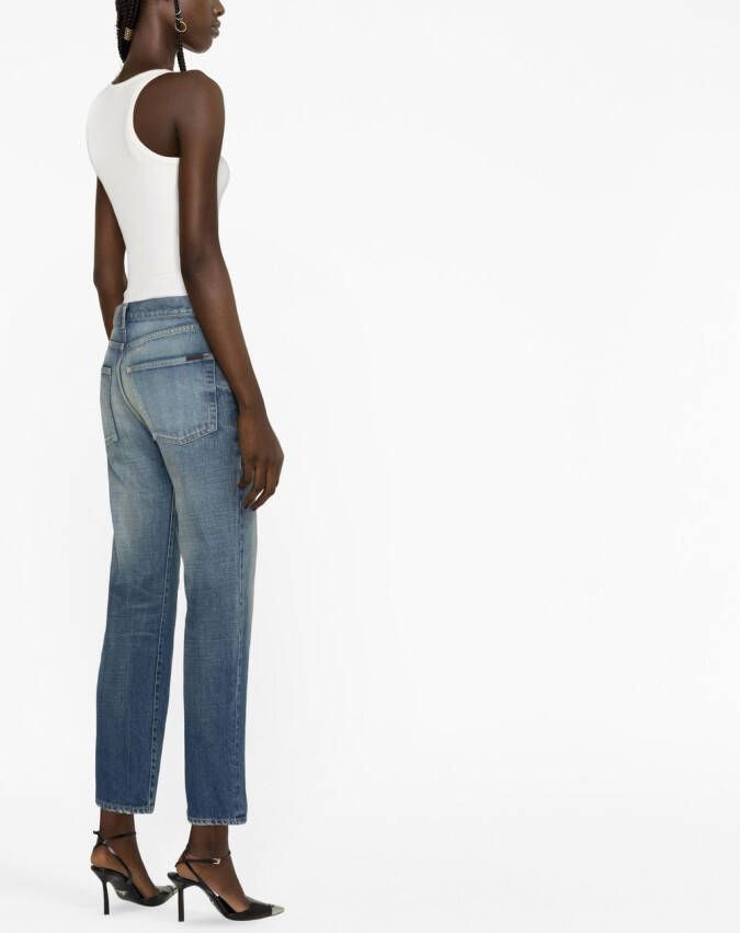 Saint Laurent High waist jeans Blauw