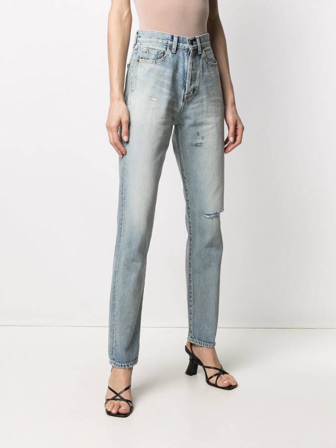 Saint Laurent High waist jeans Blauw