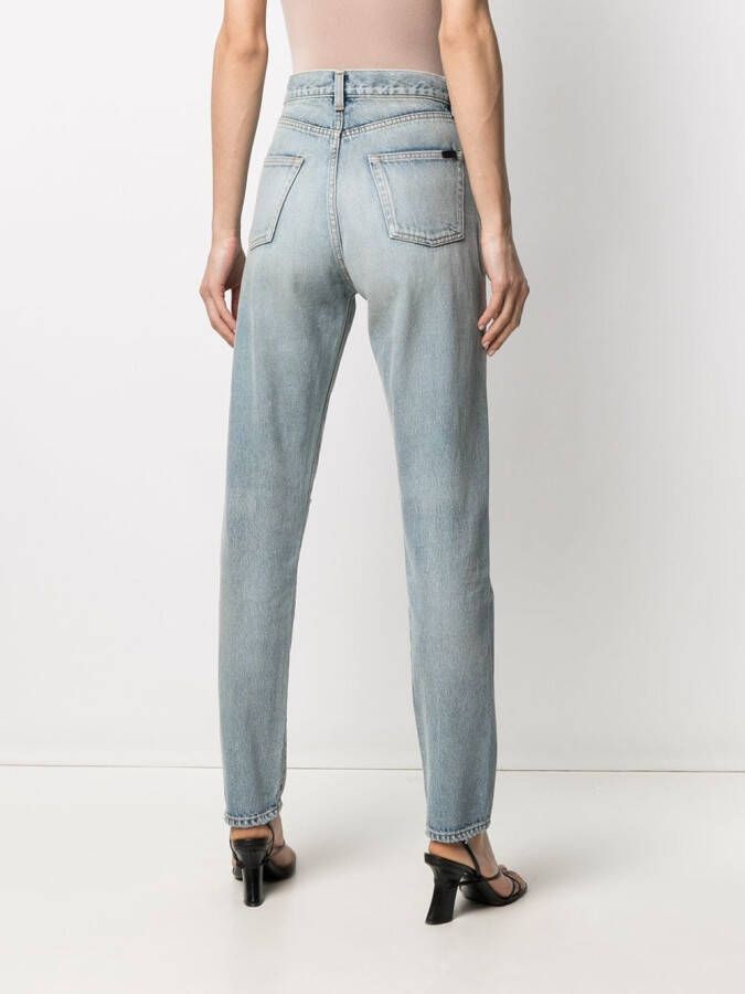 Saint Laurent High waist jeans Blauw