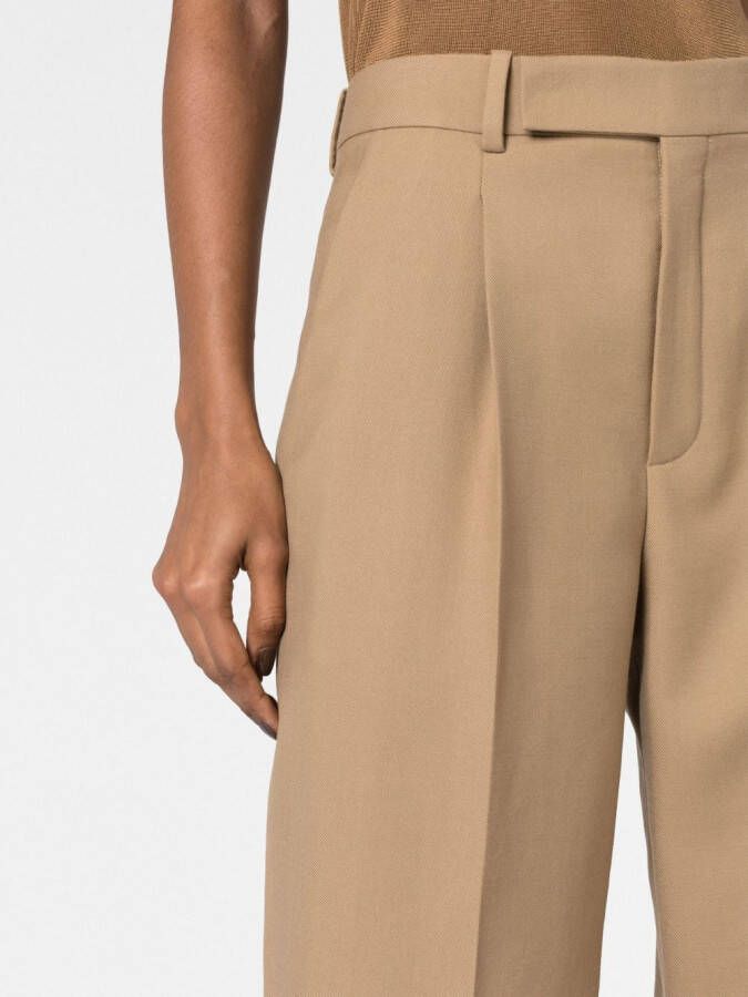 Saint Laurent High waist pantalon Beige