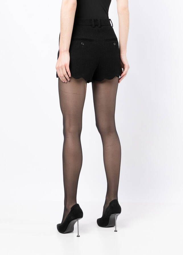 Saint Laurent High waist shorts Zwart