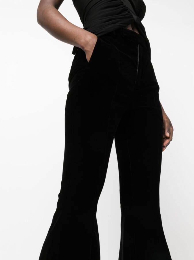 Saint Laurent High waist broek Zwart