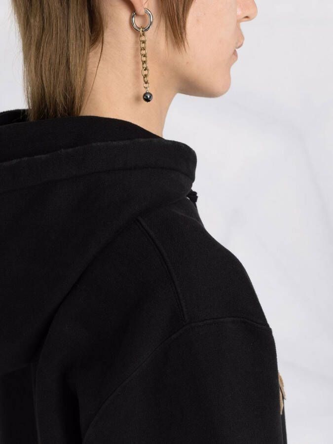 Saint Laurent Hoodie met logo Zwart