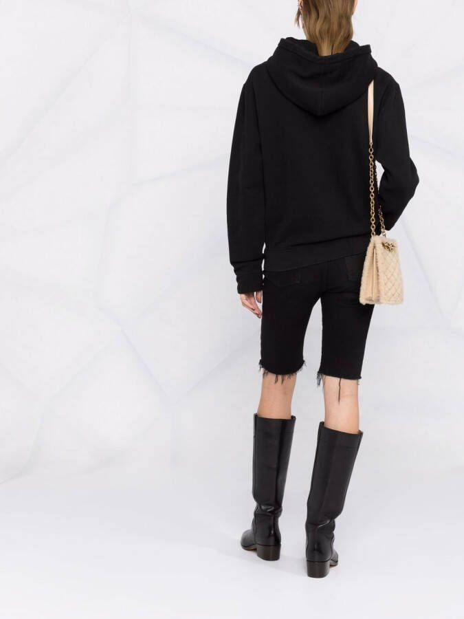Saint Laurent Hoodie met logo Zwart