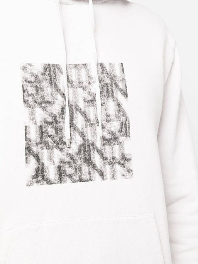 Saint Laurent Hoodie met print Grijs