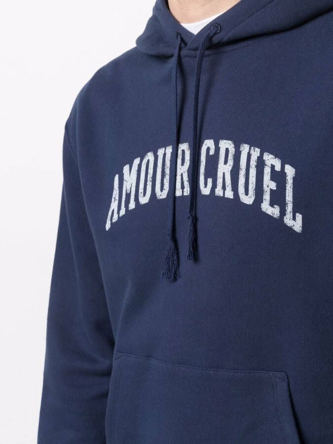 Saint Laurent Hoodie met tekst Blauw