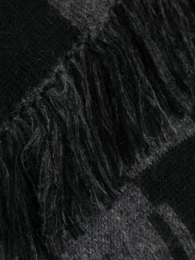 Saint Laurent Intarsia sjaal Zwart
