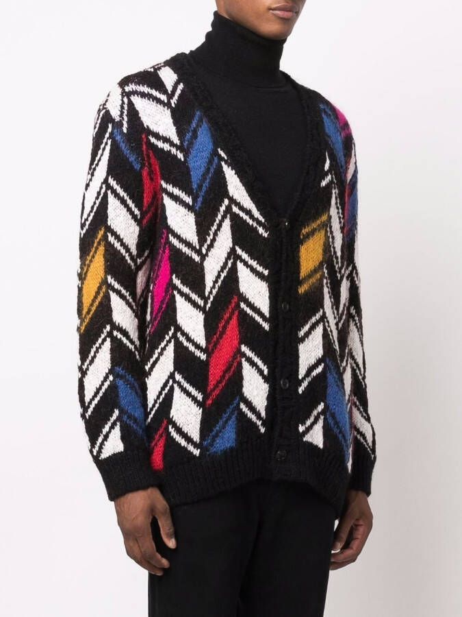 Saint Laurent Intarsia vest Zwart