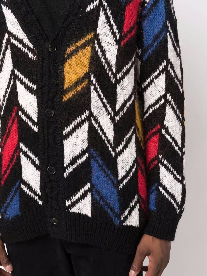 Saint Laurent Intarsia vest Zwart