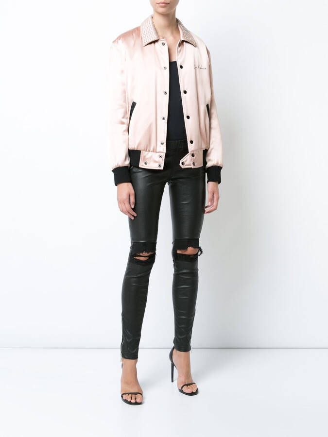 Saint Laurent Je Taime teddy jas Roze
