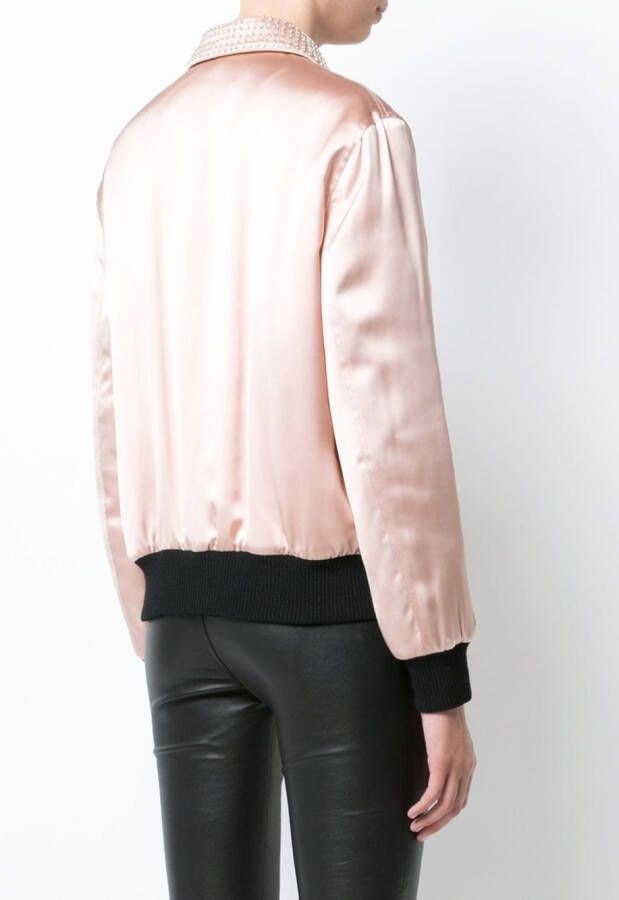 Saint Laurent Je Taime teddy jas Roze