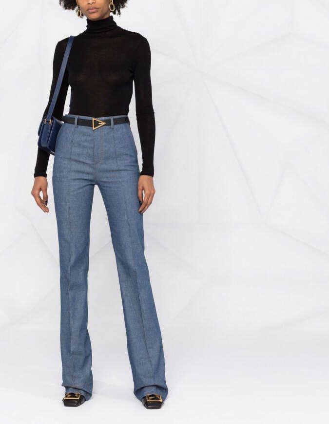 Saint Laurent Jeans met wijde pijpen Blauw