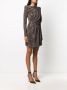 Saint Laurent Jurk met gewatteerde schouders Zwart - Thumbnail 3