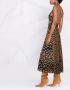 Saint Laurent Midi-jurk met luipaardprint Bruin - Thumbnail 4