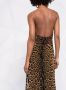 Saint Laurent Midi-jurk met luipaardprint Bruin - Thumbnail 5