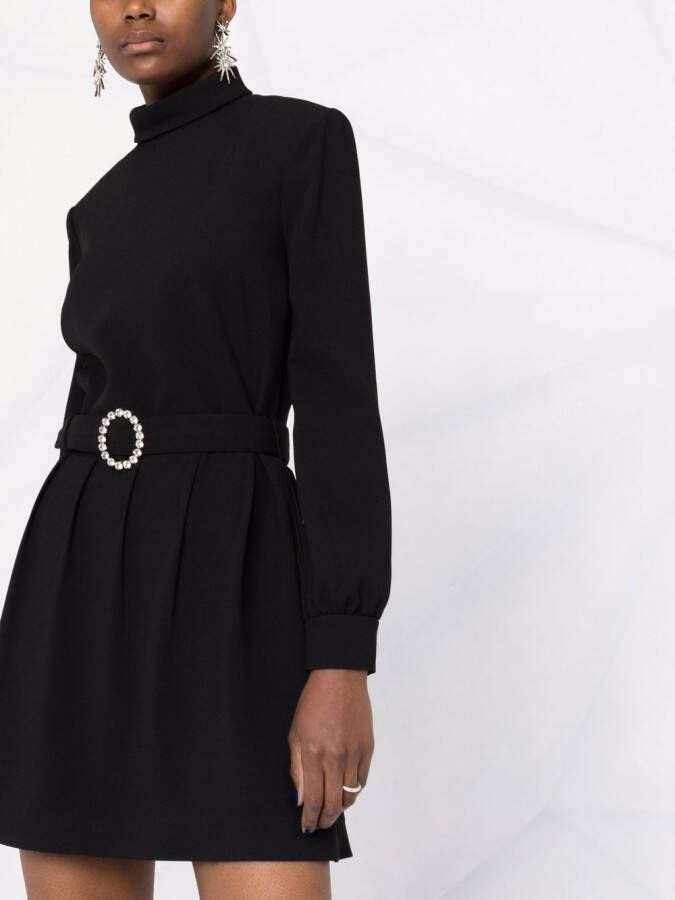 Saint Laurent Zijden mini-jurk Zwart