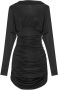 Saint Laurent Jurk met ruche afwerking Zwart - Thumbnail 2