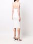 Saint Laurent Zijden midi-jurk Wit - Thumbnail 4