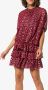 Saint Laurent jurk van zijdemix met ruche en polka dots Rood - Thumbnail 3