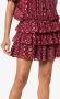 Saint Laurent jurk van zijdemix met ruche en polka dots Rood - Thumbnail 5