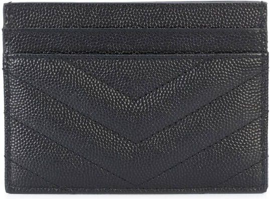 Saint Laurent Cassandra matelassé pasjeshouder Zwart