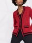 Saint Laurent Kabelgebreid vest Rood - Thumbnail 5