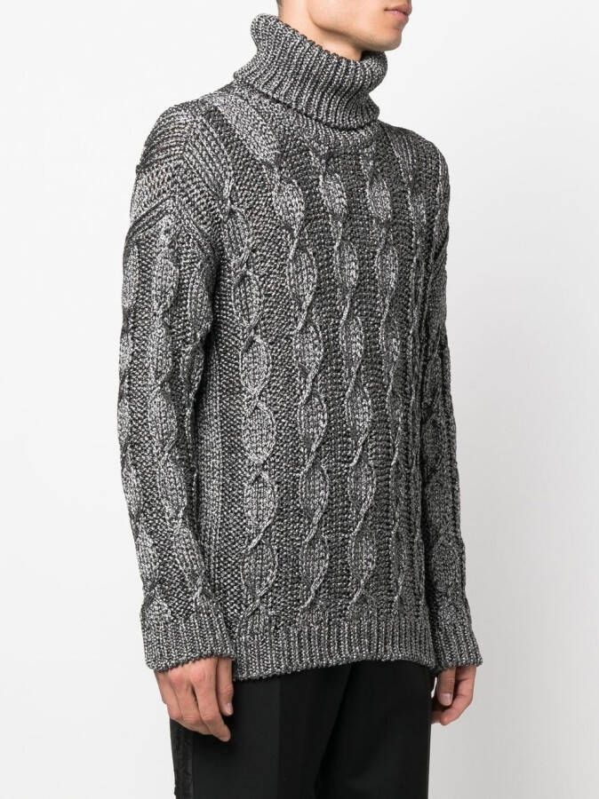 Saint Laurent Kabelgebreide coltrui Grijs
