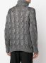Saint Laurent Kabelgebreide coltrui Grijs - Thumbnail 4