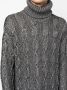 Saint Laurent Kabelgebreide coltrui Grijs - Thumbnail 5